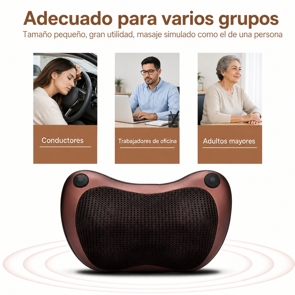 Masajeador Cervical con Calor - Cuello, Espalda y Lumbar