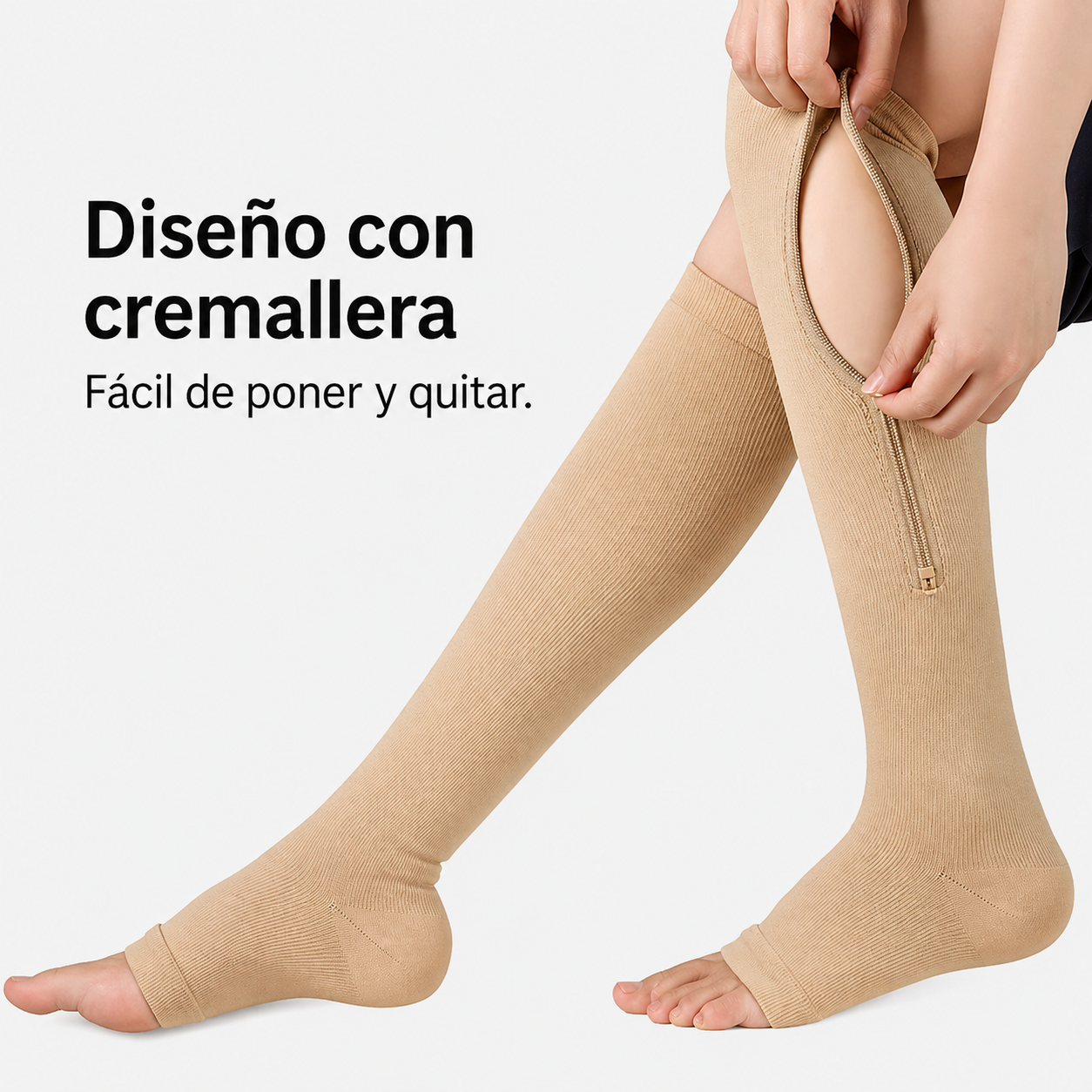 Medias de Compresión Antivárice 15-20 mmHg con Cierre - 1 Par Colombia